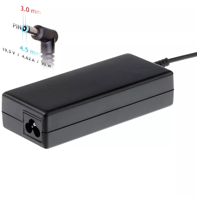 Akyga AK-ND-53 nešiojamojo kompiuterio maitinimo adapteris 19,5 V / 4,62 A, 90 W, 4,5 x 3,0 mm kištukas su kaiščiu, skirtas Dell