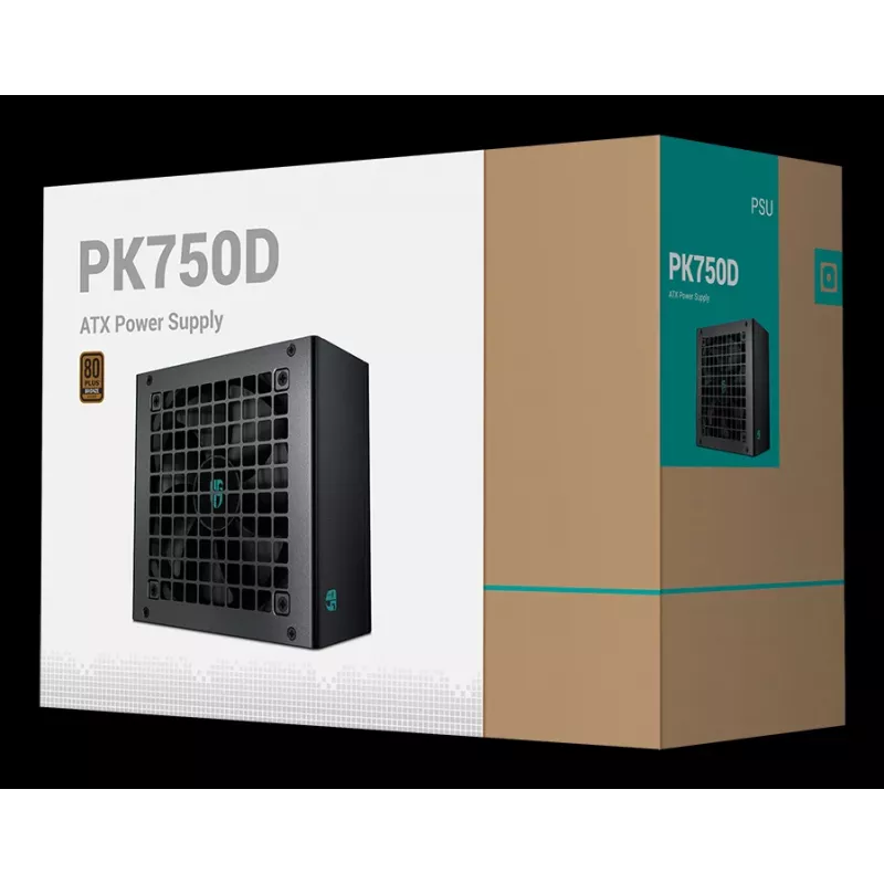 DeepCool PK750D 750 W maitinimo blokas, 80 PLUS Bronze (R-PK750D-FA0B-JGEU)