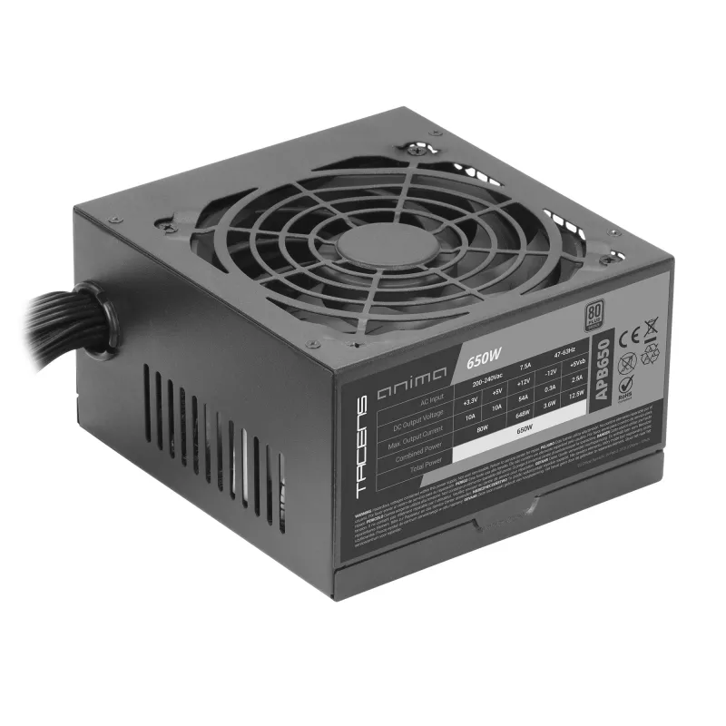 Tacens Anima APB650 maitinimo blokas 650 W 24-pin ATX ATX juodas