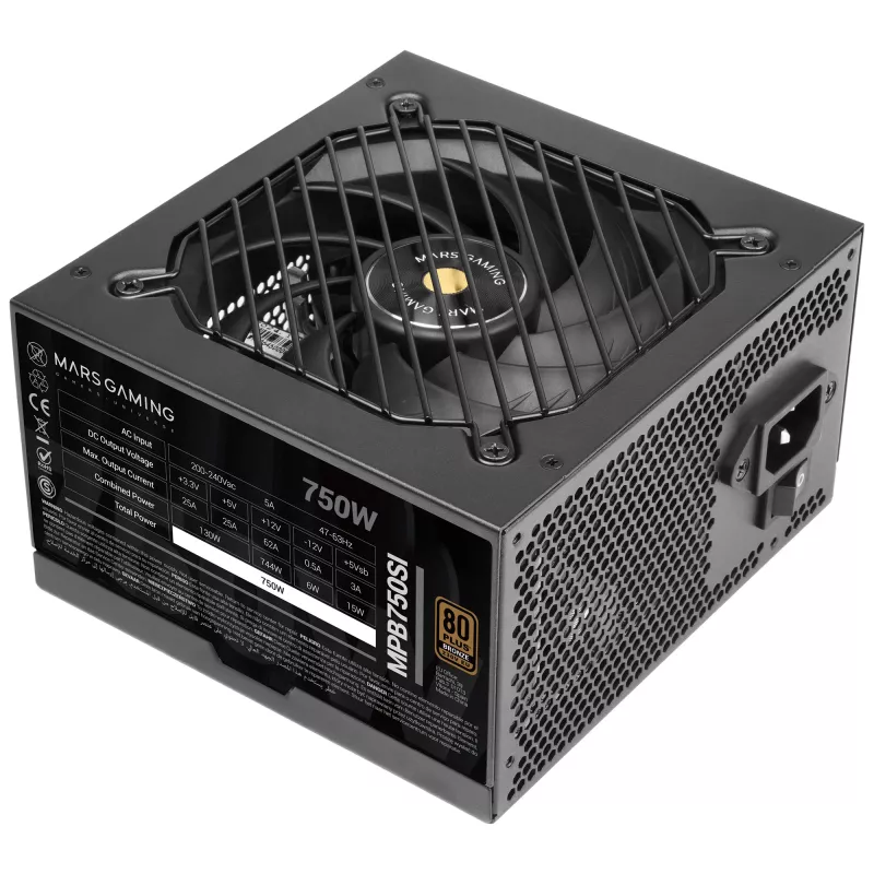 Mars Gaming MPB750SI maitinimo blokas 750 W 24-pin ATX ATX Juodas