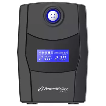 Nepertraukiamo maitinimo šaltinis PowerWalker VI 1000 STL, linijinis-interaktyvus 1 kVA (600 W), 230 V, AVR, LCD, 2x E tipo lizdai, USB