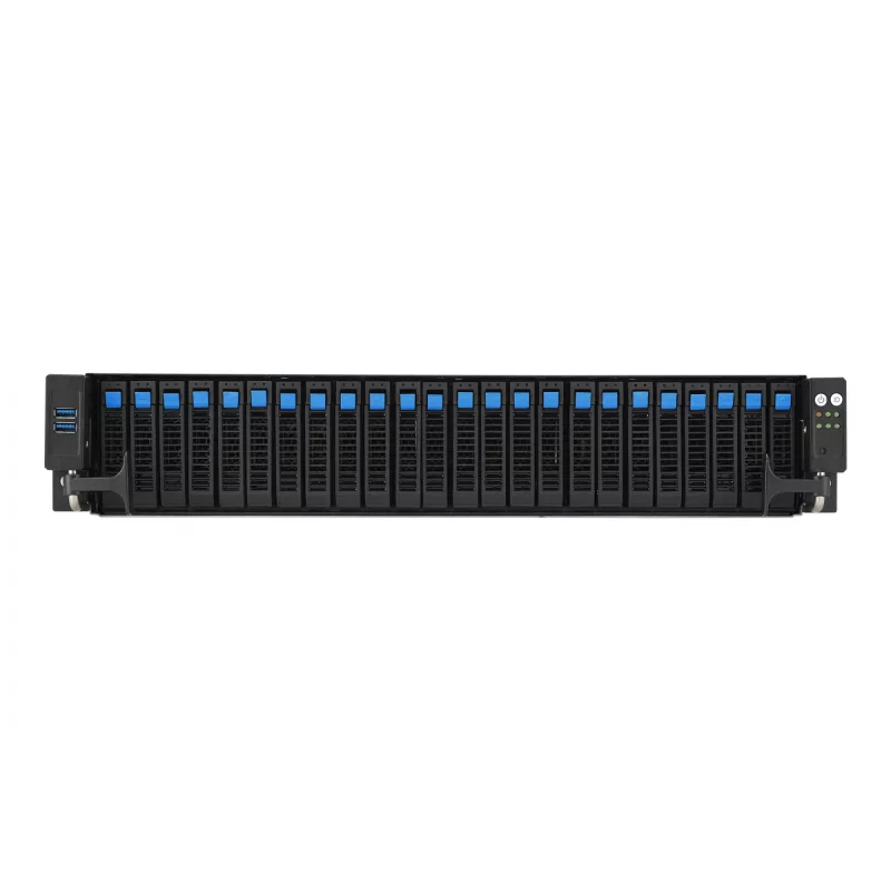 ASUS RS521A-E12-RS24U Socket SP5 stovo (2U) serveris juodas, sidabrinis