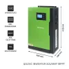 Qoltec 53886 hibridinis saulės elektrinės inverteris be tinklo, 3,5 kW, 100 A MPPT, 24 V, gryno sinuso
