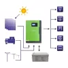 Qoltec 53886 hibridinis saulės elektrinės inverteris be tinklo, 3,5 kW, 100 A MPPT, 24 V, gryno sinuso