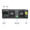 Qoltec 53886 hibridinis saulės elektrinės inverteris be tinklo, 3,5 kW, 100 A MPPT, 24 V, gryno sinuso