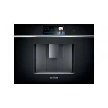 Siemens iQ700 CT718L1B0 įmontuojamas espreso aparatas – 2,4 L vandens bakas, 19 bar, malūnėlis ir pieno putotojas, TFT ekranas, juodas