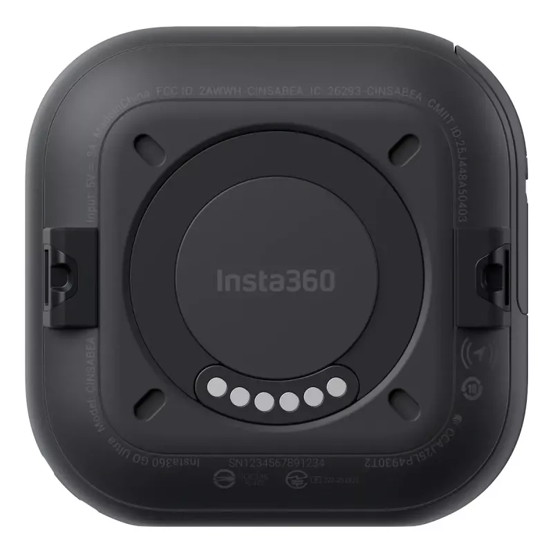 Veiksmo kamera Insta360 GO Ultra Standard Black – 4K itin didelės raiškos, 1/1.28 colio jutiklis, 240 kadrų per sekundę, belaidis ryšys, įmontuotas ekranas, „MicroSD“, 52,9 g