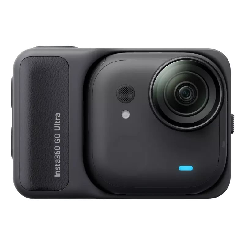 Veiksmo kamera Insta360 GO Ultra Standard Black – 4K itin didelės raiškos, 1/1.28 colio jutiklis, 240 kadrų per sekundę, belaidis ryšys, įmontuotas ekranas, „MicroSD“, 52,9 g
