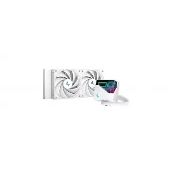 Skysčio aušintuvas DeepCool LT520 WH, baltas, 240 mm radiatorius, 2x120 mm FDB ventiliatoriai, PWM, LGA/AM4/AM5/sTR4 palaikymas