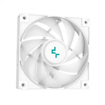 Vandens aušintuvas DeepCool LS520 SE WH — 240 mm radiatorius, 2x 120 mm PWM ventiliatoriai, baltas, varinis pagrindas