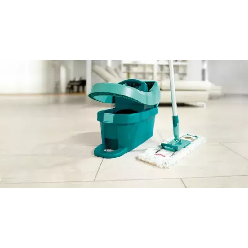 Leifheit 55045 Wet Microfiber – plokščias šlapias šluotražis su mikropluošto antgaliu grindų valymui