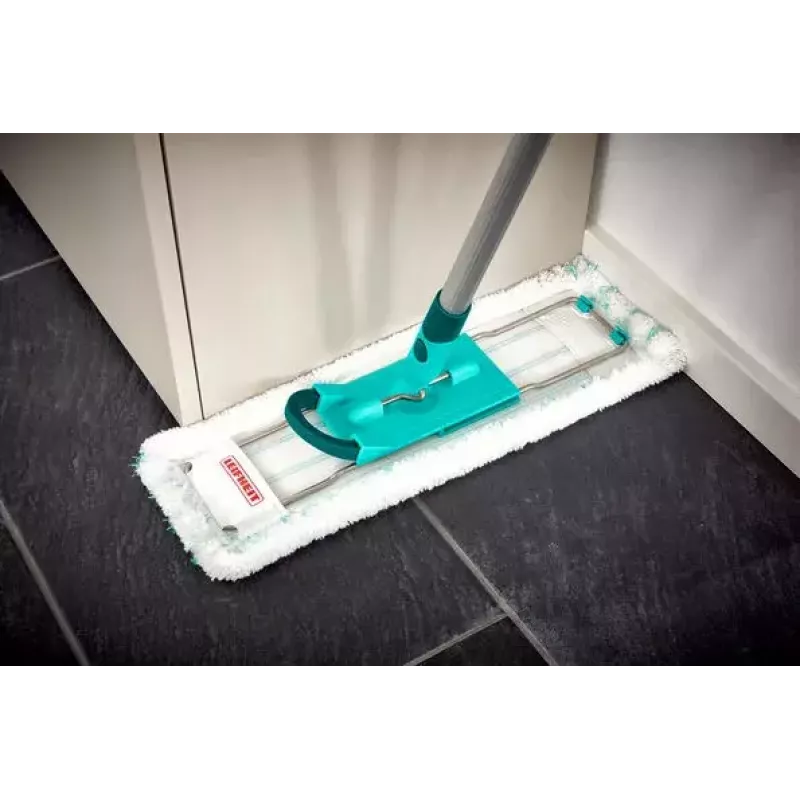 Leifheit 55045 Wet Microfiber – plokščias šlapias šluotražis su mikropluošto antgaliu grindų valymui