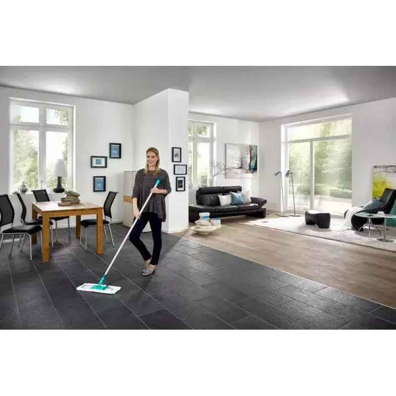 Leifheit 55045 Wet Microfiber – plokščias šlapias šluotražis su mikropluošto antgaliu grindų valymui
