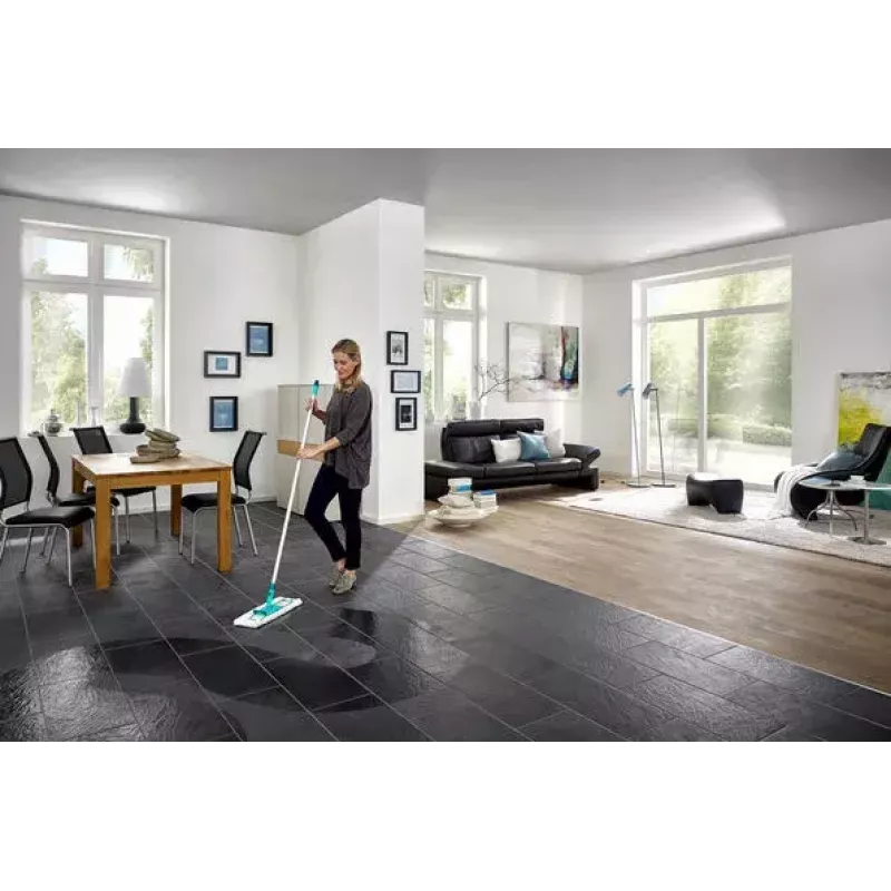 Leifheit 55045 Wet Microfiber – plokščias šlapias šluotražis su mikropluošto antgaliu grindų valymui
