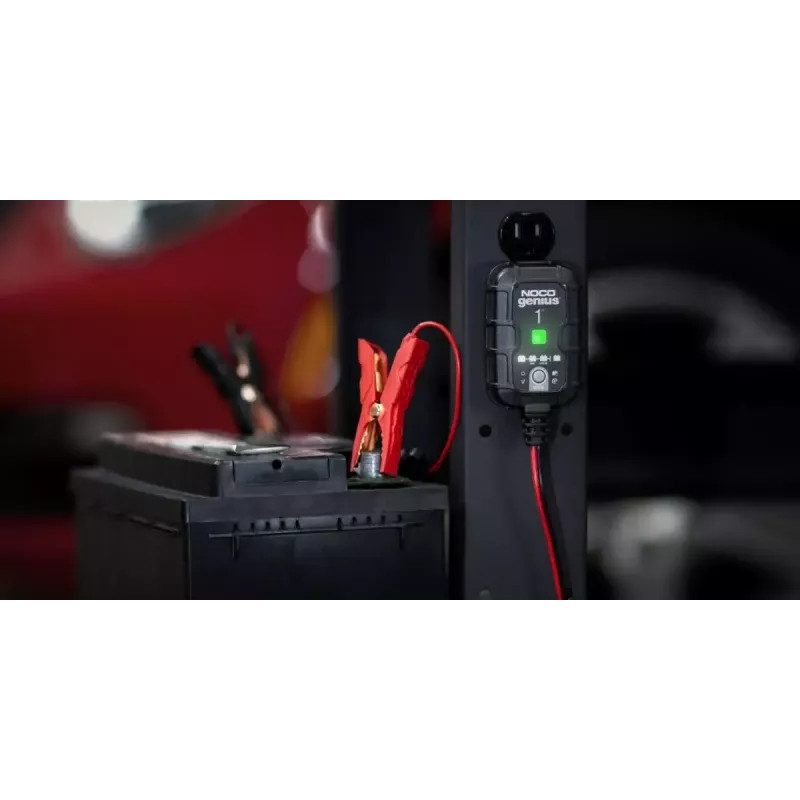 Automatinis akumuliatoriaus įkroviklis NOCO GENIUS1EU 1A, 12V švino rūgšties ir ličio baterijoms, kompaktiškas