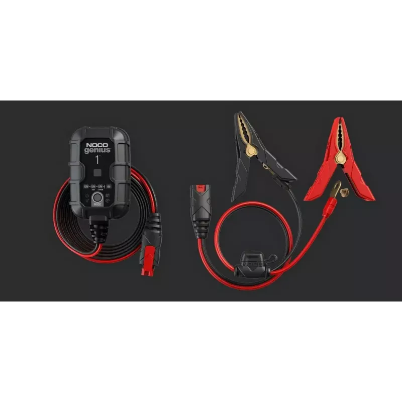 Automatinis akumuliatoriaus įkroviklis NOCO GENIUS1EU 1A, 12V švino rūgšties ir ličio baterijoms, kompaktiškas