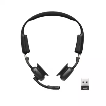SHOKZ OpenMeet UC belaidžiai kaulinio garso ausinių rinkinys vaizdo konferencijoms su USB-A adapteriu