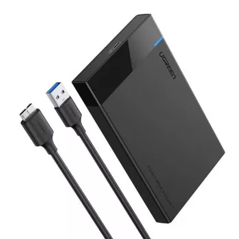Išorinis dėklas HDD/SSD UGREEN 30848 Juodas 2,5 colio, USB 3.0, SATA I/II/III, iki 10 TB, 5 Gbit/s