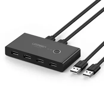 USB šakotuvas UGREEN 30767 — 6 prievadų USB 2.0 šakotuvas, 1,5 m laidas, 5 V/2 A, juodas