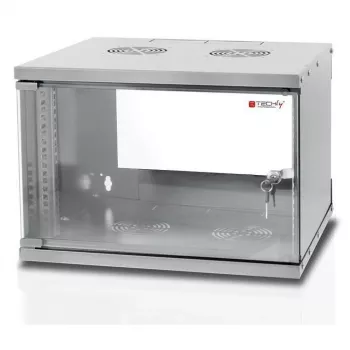 Techly sieninis tinklo spintos korpusas 19 inch 6U prof. 450 pilkas surinktas I-CASE EL-1006G45