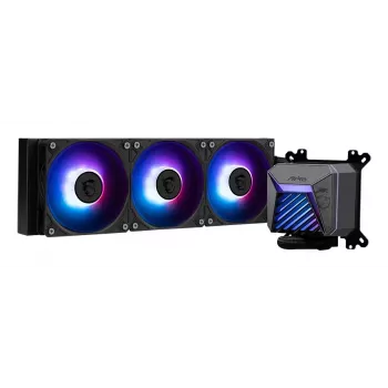 Vandens aušintuvas MSI MAG Coreliquid A15 240 — 240 mm radiatorius, 2×120 mm ventiliatoriai, LGA1700/AM4/AM5, juodas