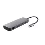 USB Type-C stotelė TRUST 25672 — HDMI, RJ-45, USB 3.2 Gen 1 Type-A/Type-C, SD/MicroSD, pilka