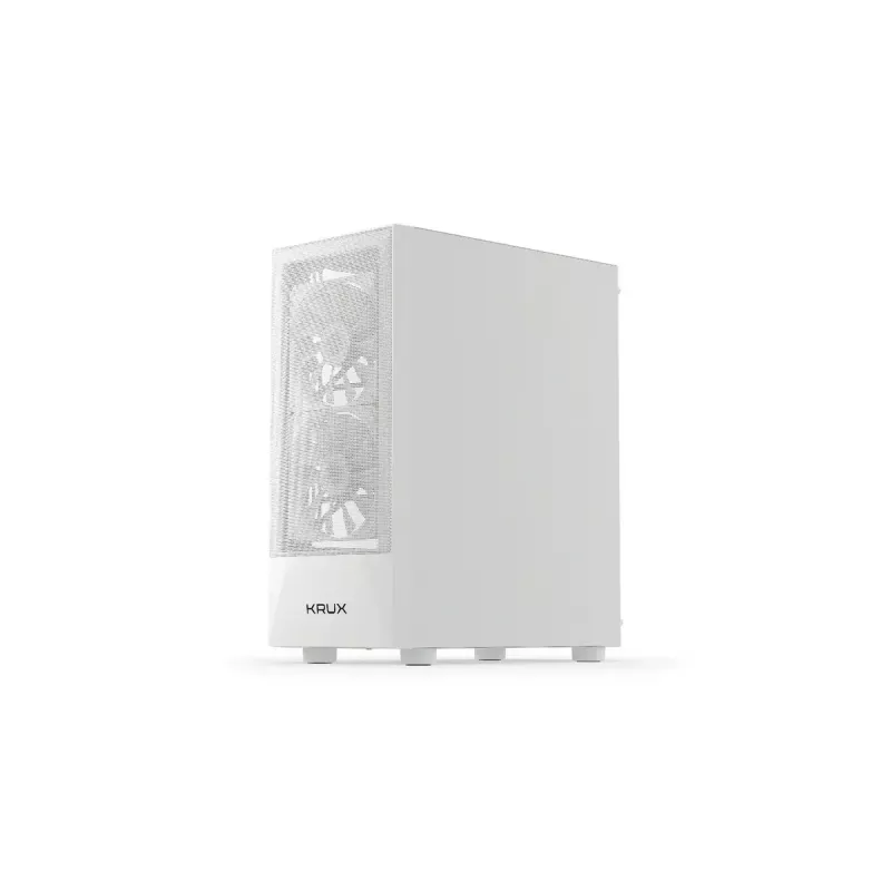 PC korpusas KRUX VAKO KRXD005 ATX juodas – grūdintas stiklas, RGB, tinka Micro-ITX/ATX, 2x3.5 colio + 2x2.5 colio vietos, GPU iki 31 cm