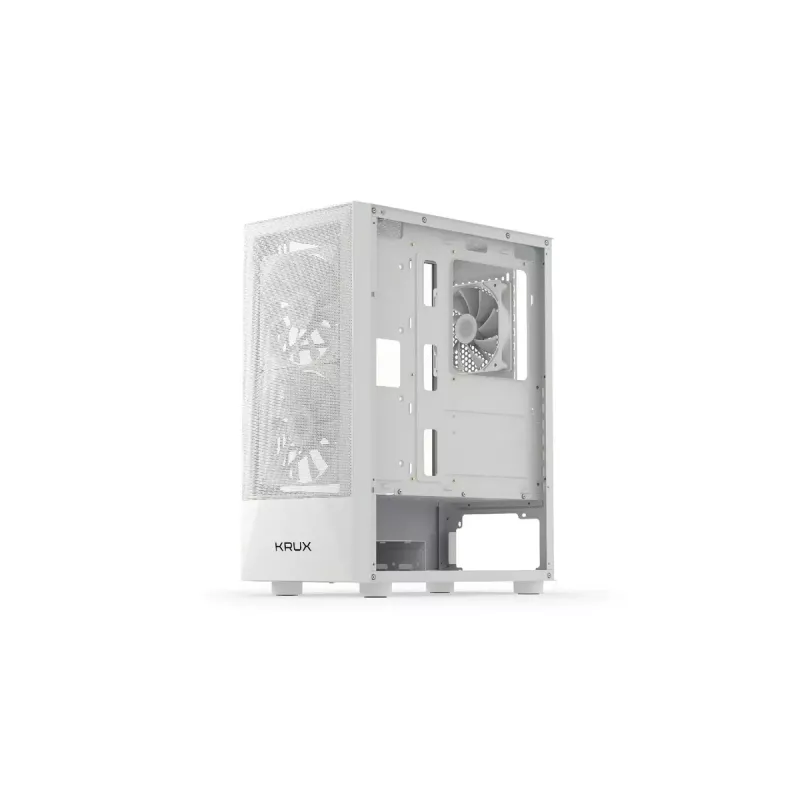 PC korpusas KRUX VAKO KRXD005 ATX juodas – grūdintas stiklas, RGB, tinka Micro-ITX/ATX, 2x3.5 colio + 2x2.5 colio vietos, GPU iki 31 cm