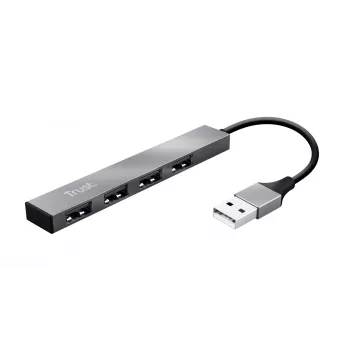 Trust Halyx USB 2.0 480 Mbit/s aliumininis USB mini šakotuvas