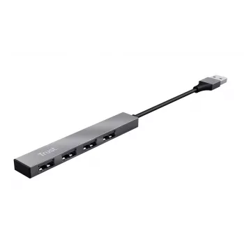 Trust Halyx USB 2.0 480 Mbit/s aliumininis USB mini šakotuvas
