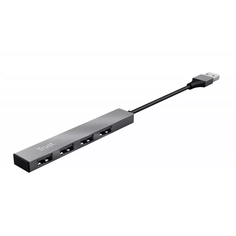 Trust Halyx USB 2.0 480 Mbit/s aliumininis USB mini šakotuvas