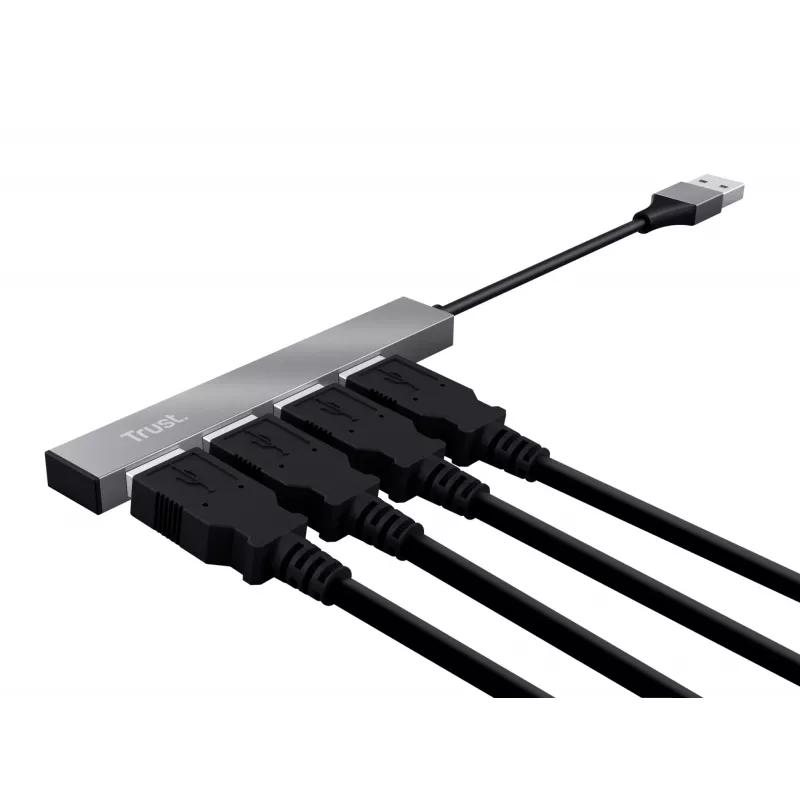 Trust Halyx USB 2.0 480 Mbit/s aliumininis USB mini šakotuvas