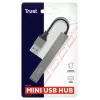 Trust Halyx USB 2.0 480 Mbit/s aliumininis USB mini šakotuvas