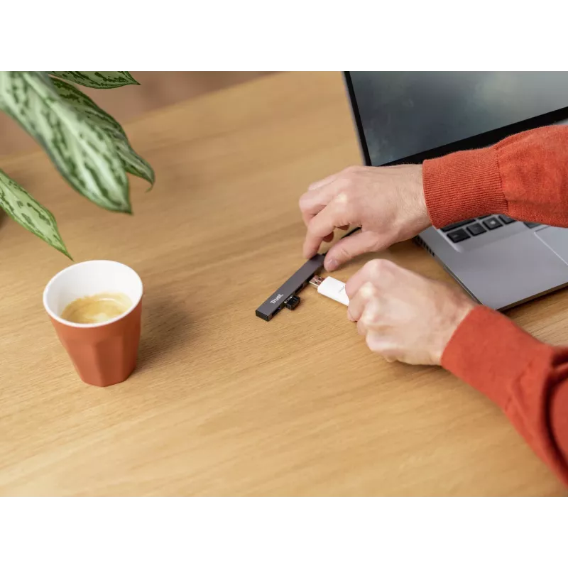 Trust Halyx USB 2.0 480 Mbit/s aliumininis USB mini šakotuvas