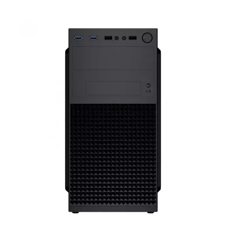 Korpusas GEMBIRD Fornax K300 Mini Tower — Mini-ITX/Micro ATX, SPCC, 2,17 kg, USB 3.2, 1x2,5 colio vieta, 4 plėtros lizdai