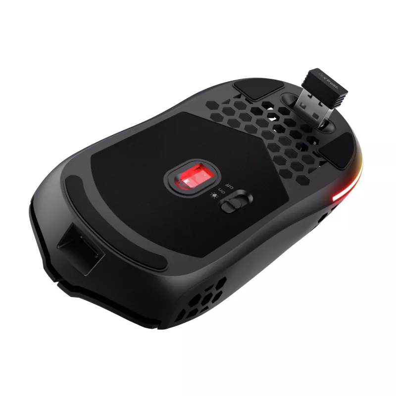 Trust GXT 929 Helox pelė žaidimams, dešinei rankai, belaidė RF, optinė, 4800 DPI