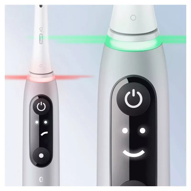 Elektrinis dantų šepetėlis Oral-B iO su sukamuoju šepetėlio antgaliu pilka spalva