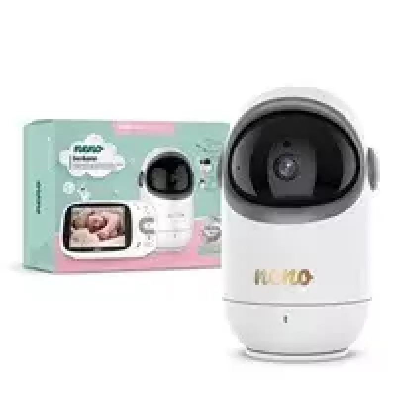 Belaidis kūdikio monitoriaus imtuvas neno Berkano – 1 kamerai, 1280×720 LCD, 1200 mAh, USB‑C, pasukimas 310°/pakreipimas 0–46°, diapazonas 260 m