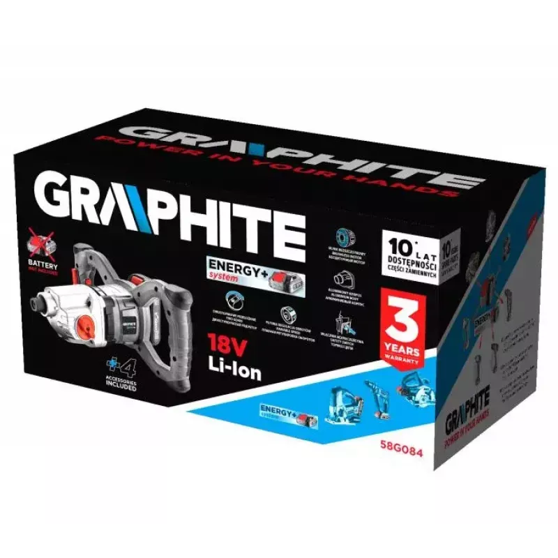 Akumuliatorinis maišytuvas GRAPHITE 58G084