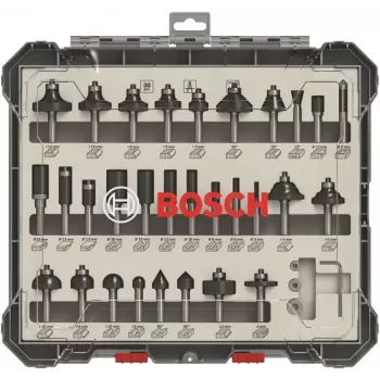 Bosch mišrus frezų rinkinys, 30 vnt., 8 mm kotas