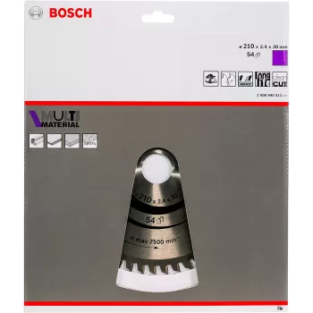 Bosch pjūklo diskas daugeliui medžiagų, aliuminiui, 21 cm, Bosch, 235 g, 1 vnt.