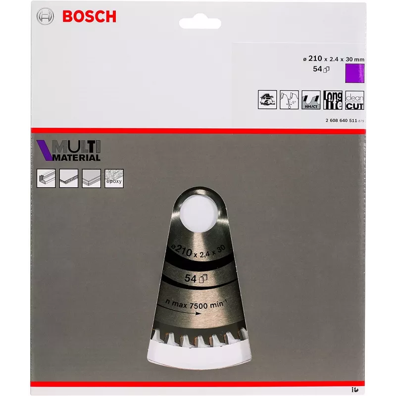 Bosch pjūklo diskas daugeliui medžiagų, aliuminiui, 21 cm, Bosch, 235 g, 1 vnt.