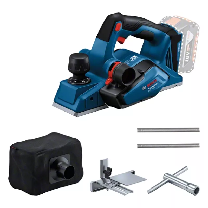 Bosch GHO 185-LI oblius, juodas, mėlynas, 14000 aps./min.