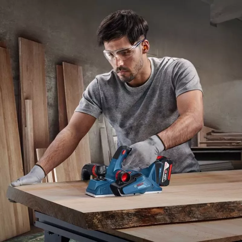 Bosch GHO 185-LI oblius, juodas, mėlynas, 14000 aps./min.