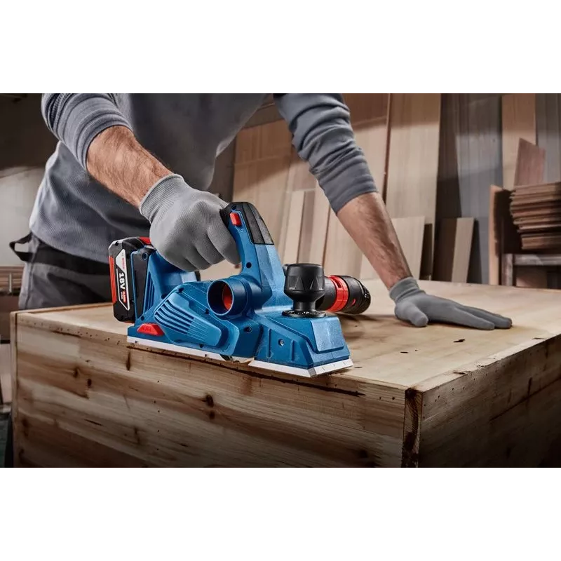 Bosch GHO 185-LI oblius, juodas, mėlynas, 14000 aps./min.