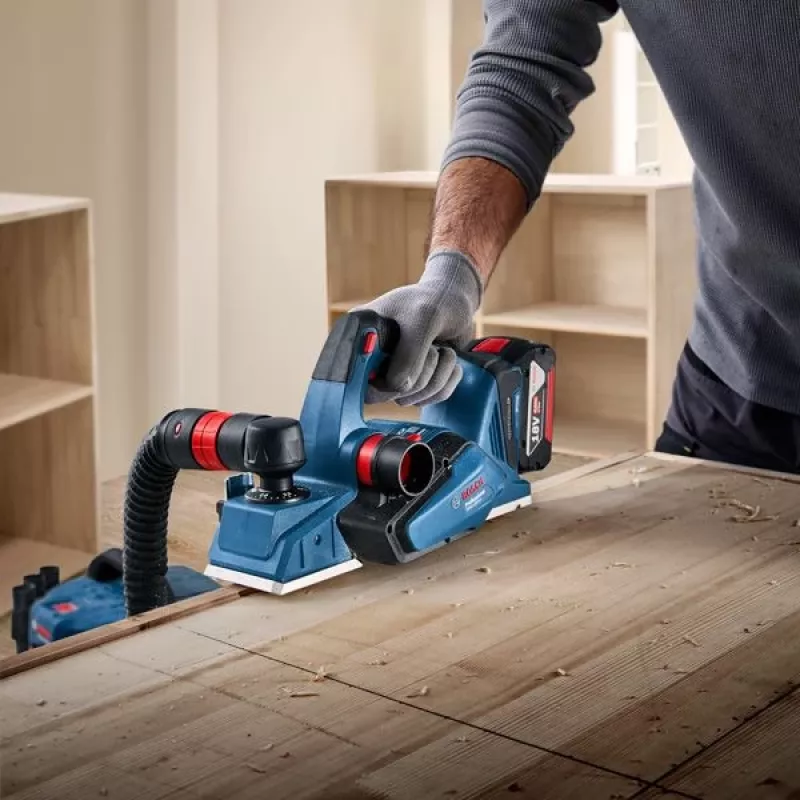Bosch GHO 185-LI oblius, juodas, mėlynas, 14000 aps./min.
