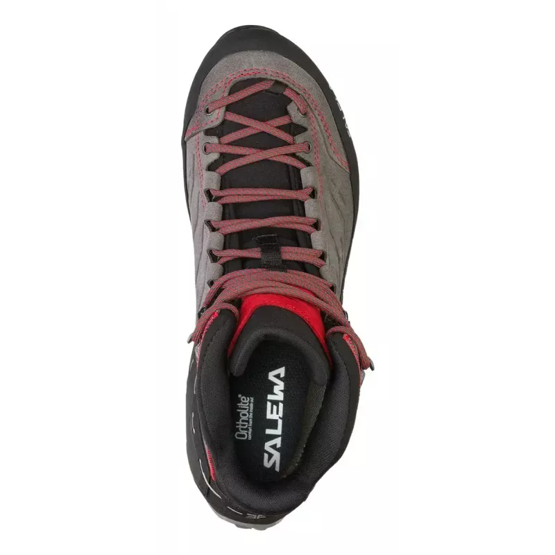 Salewa MTN Trainer Mid GTX Vyriški suaugusiems Anglies pilka Raudona Oda Zomšas Vibram