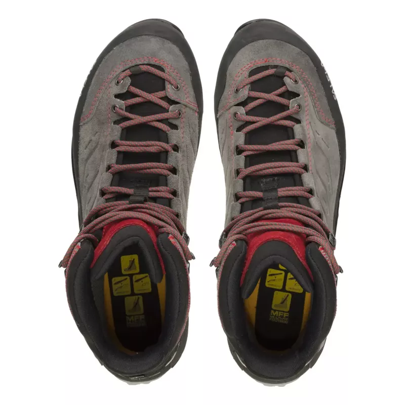 Salewa MTN Trainer Mid GTX Vyriški suaugusiems Anglies pilka Raudona Oda Zomšas Vibram