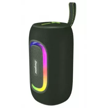 Nešiojamas vakarėlių garsiakalbis Energizer BTS163 – 16 W RMS, Bluetooth, Li‑Ion 1800 mAh, MicroSD, kelių spalvų foninis apšvietimas, juodas