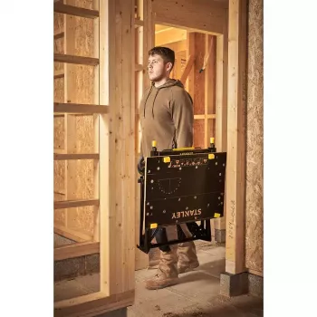 Dailidės darbo stalas Stanley STST83800-1 bambukinis juodai geltonas 625 mm
